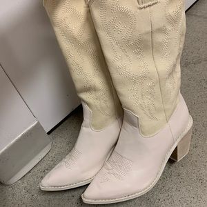 white cowboy boots